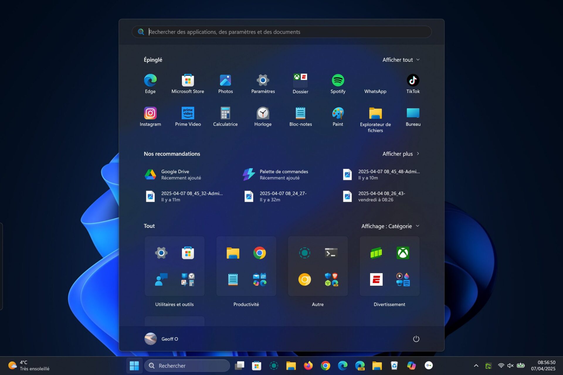 1744014391 369 Decouvrez le nouveau visage du menu Demarrer