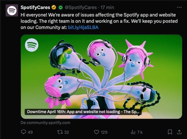 Spotify Panne 2
