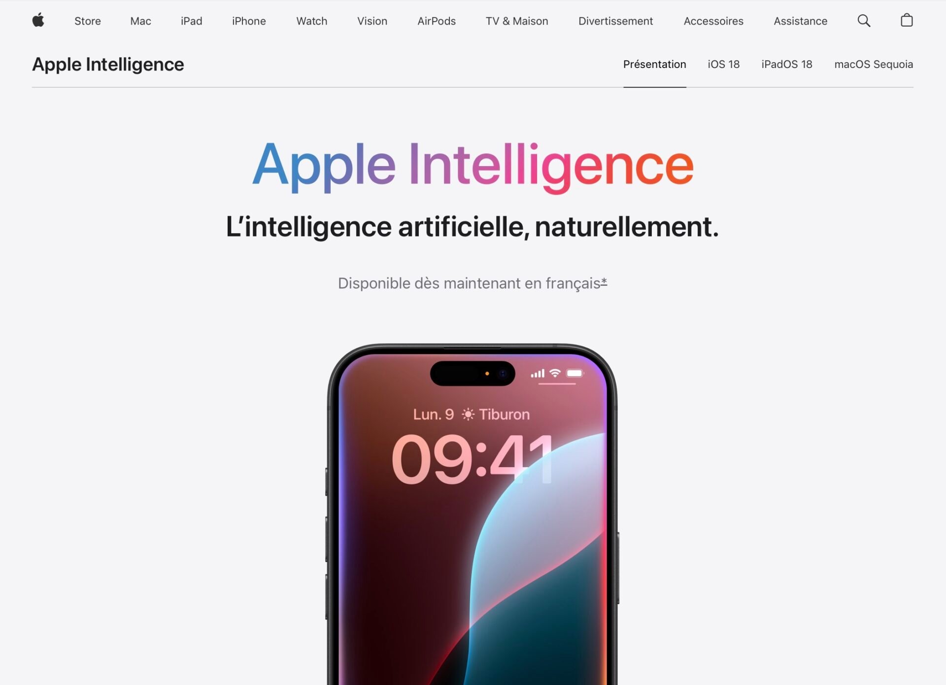 Apple Intelligence nest plus accessible immediatement aux Etats Unis ce